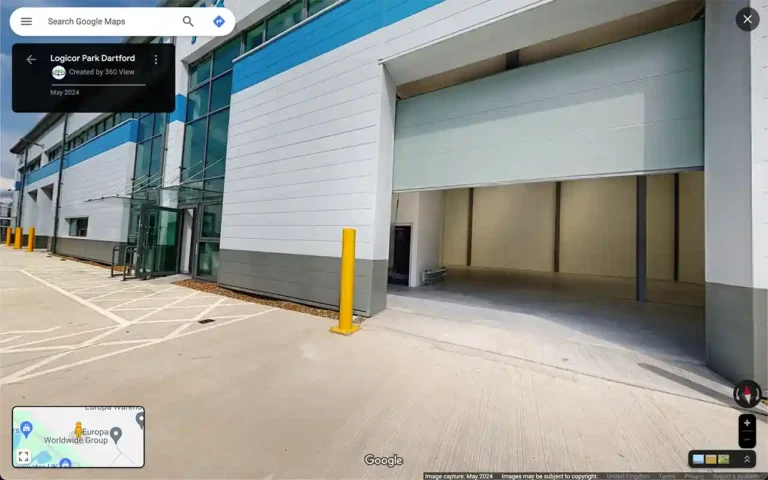 Google Street View Integration for Logicor Park Dartford