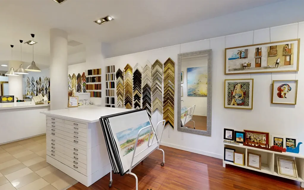 Tour Virtual de Google para un Taller de Enmarcación y Galería de Arte